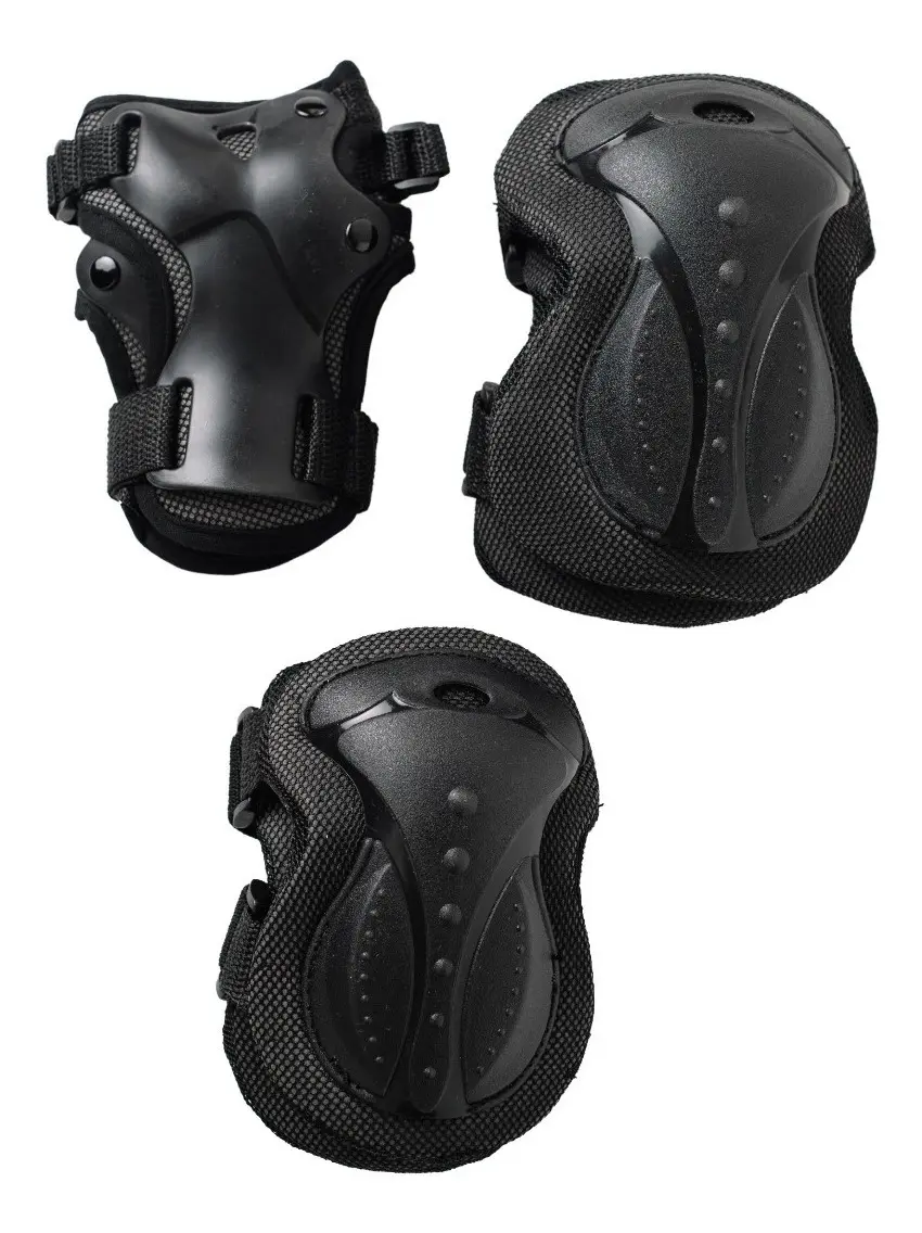 Kit Protecciones Black Stark P/ Rollers, skate
