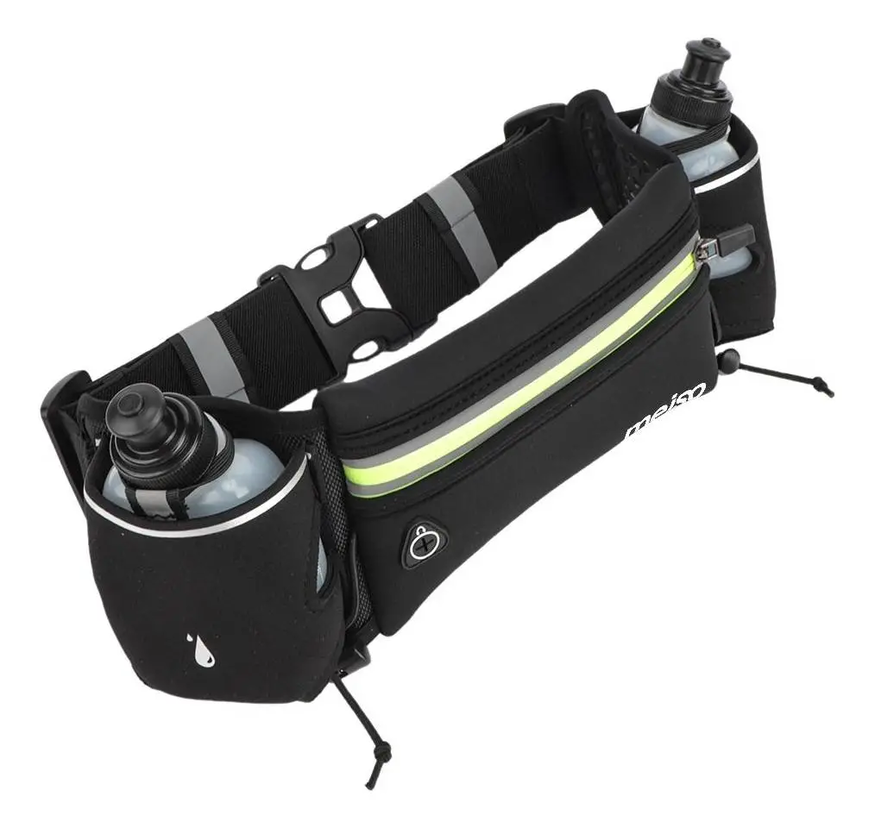 Cinturón Hidratación Ajustable 2 Botellas Trekking