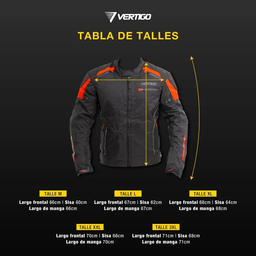 Campera Vertigo Cordura Desmontable Protecciones