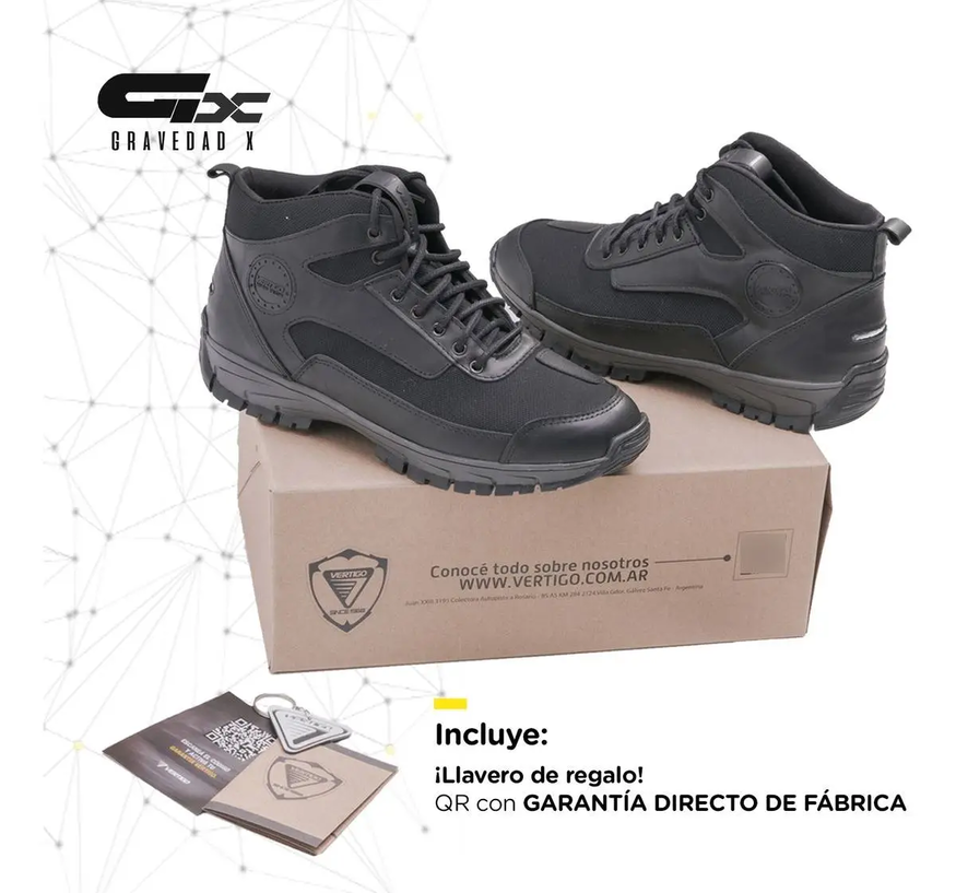 Zapatilla Moto Vertigo Alta Vs1 Urban 100% Cuero