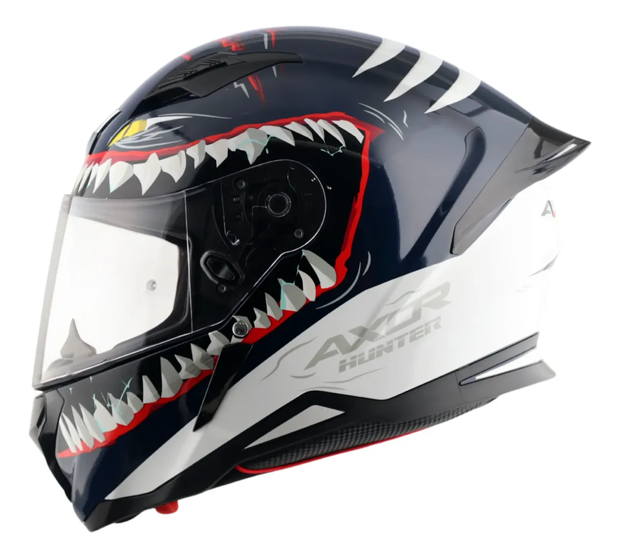 Casco Moto Integral Axor Hunter Alerón Doble Certificación