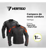 Campera Vertigo Cordura Desmontable Protecciones