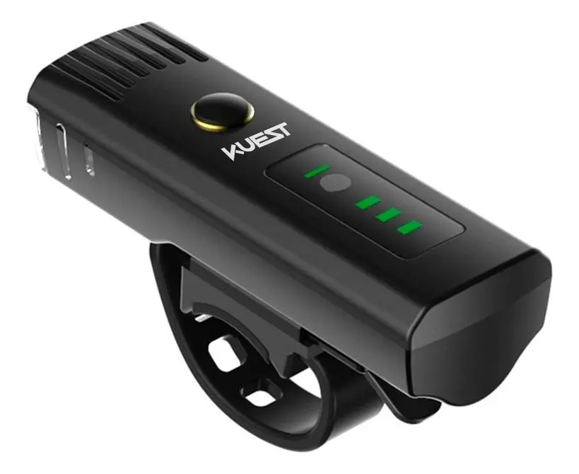Luz Recargable Bicicleta Kuest 4 Modos Indicador Carga Batería