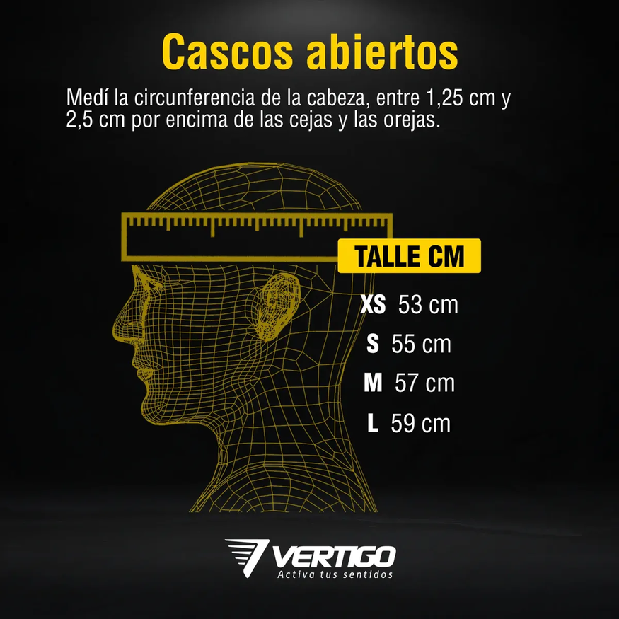 Casco Moto Abierto Vertigo V10 Fluid