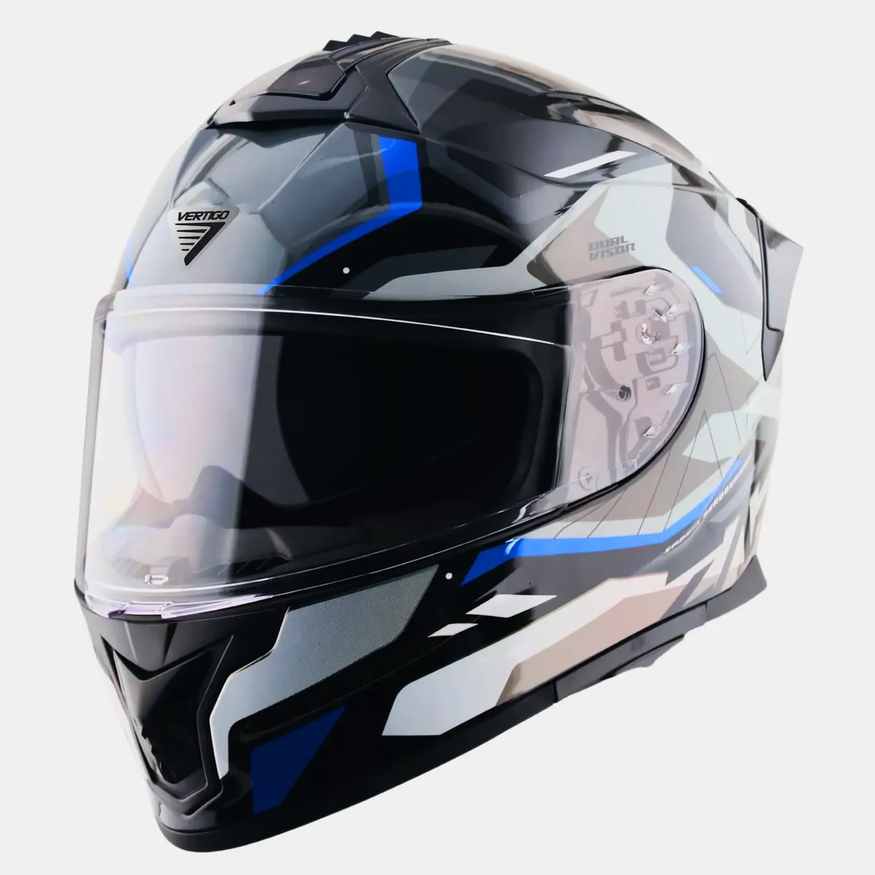 Casco Moto Vertigo Integral Zap Volt Doble Visor Alerón