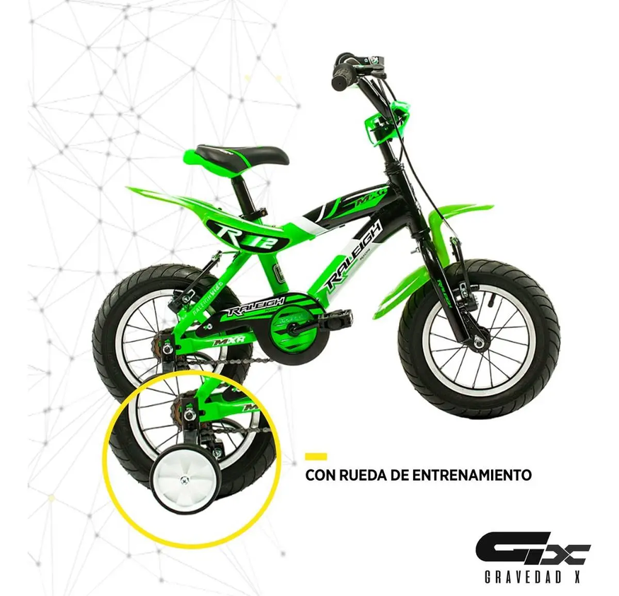 Bicicleta Niño Raleigh Mxr R12 2 - 4 Años