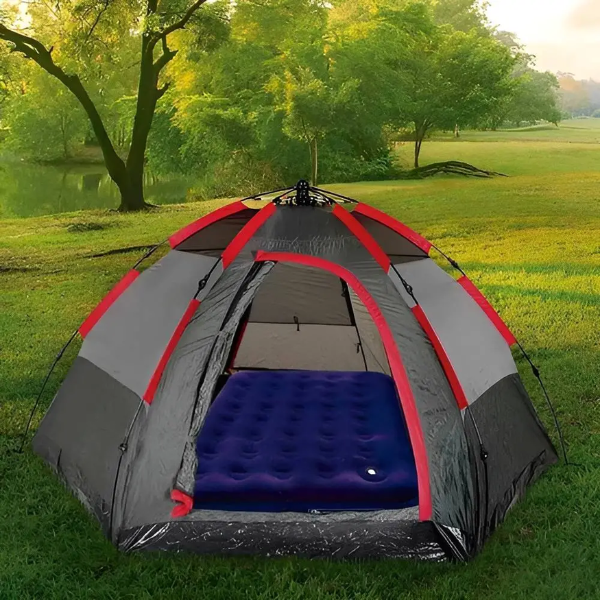 Colchón Inflable 1 Plaza Con Inflador Incorporado