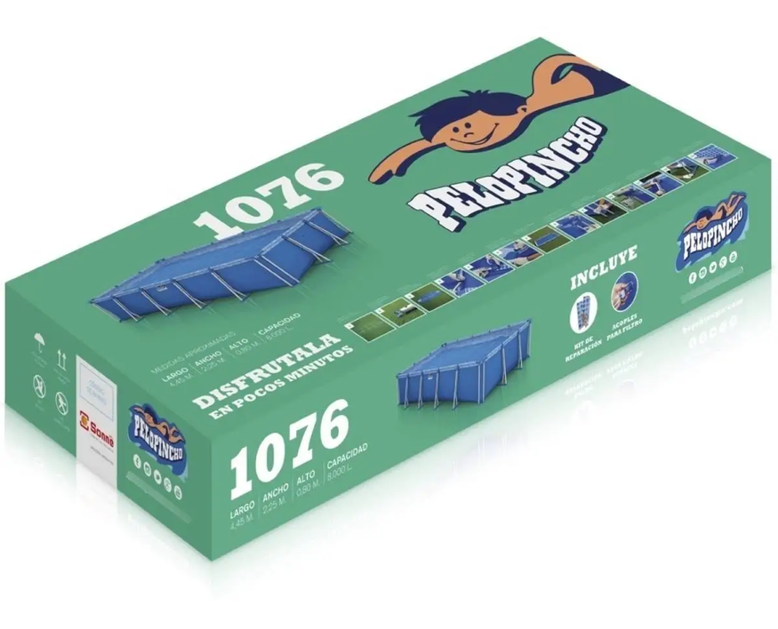 Pelopincho Rectangular 8000l Mosaico 2.25mx4.45m