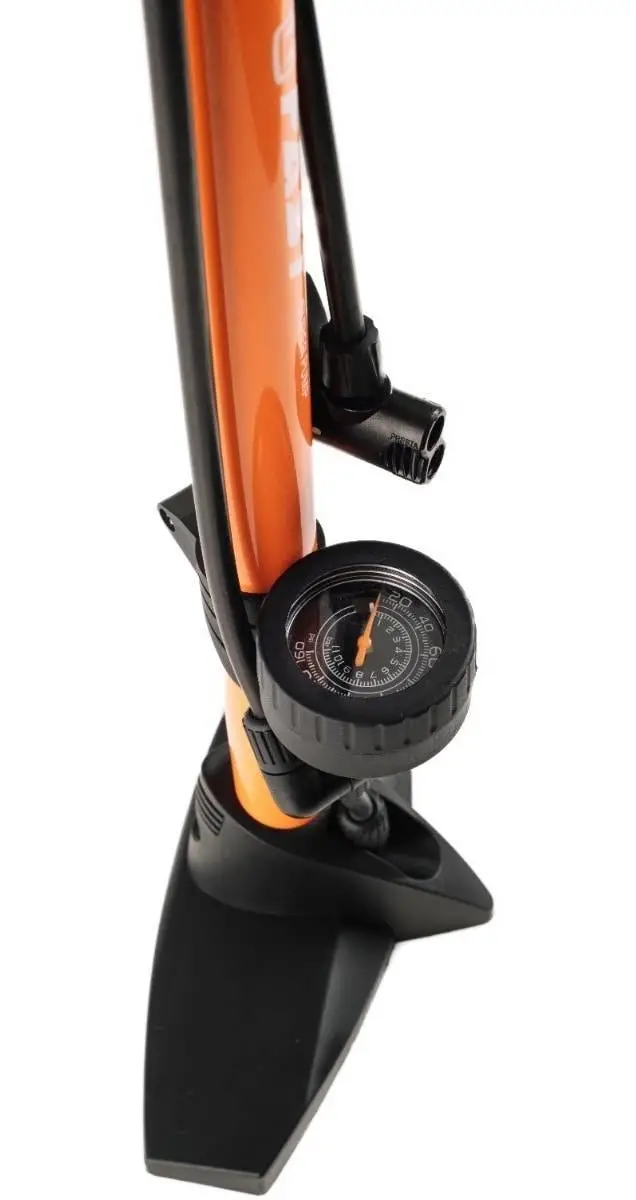 Inflador De Pie Bicicleta Aluminio C/manometro