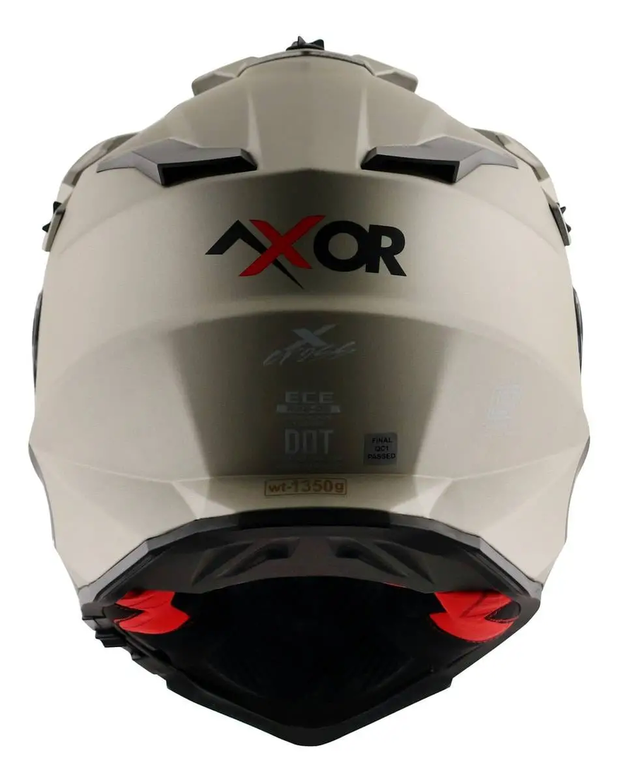 Casco Moto Axor X Cross Solid Enduro Doble Visor Apto Pinlock