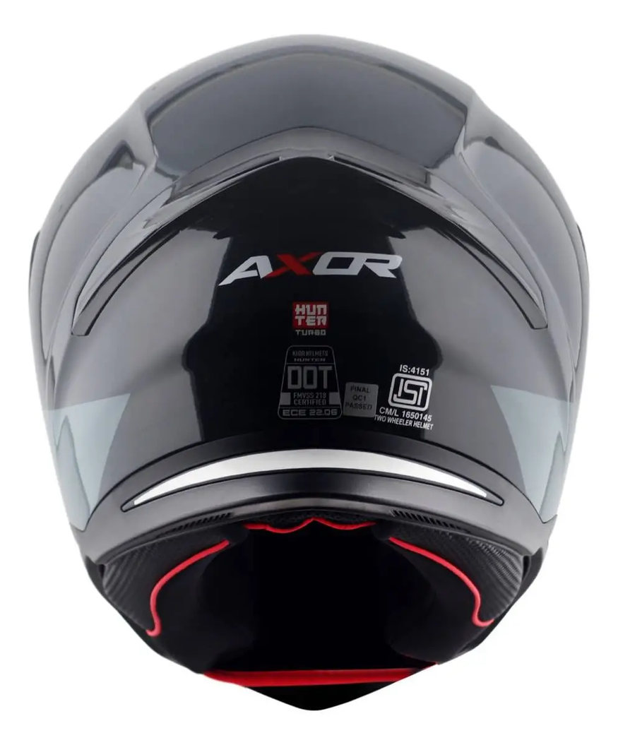 Casco Moto Integral Axor Hunter Alerón Doble Certificación
