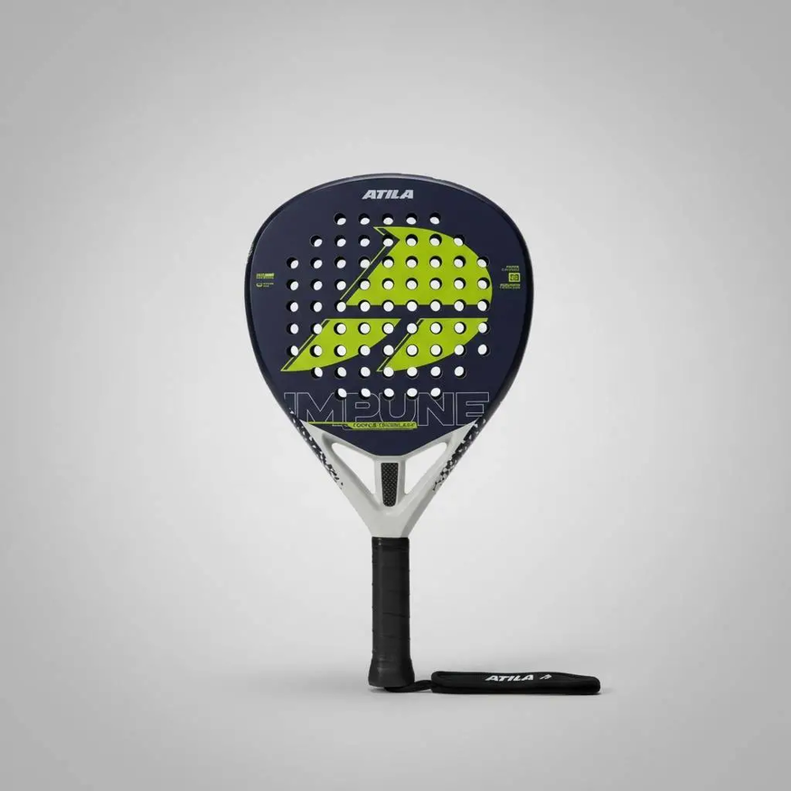 Paleta Padel Atila Impune Fibra De Vidrio Diamante Núcleo Eva