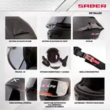 Casco Moto Integral Axor Saber Solid Doble Certificación