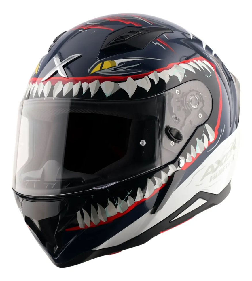 Casco Moto Integral Axor Hunter Alerón Doble Certificación