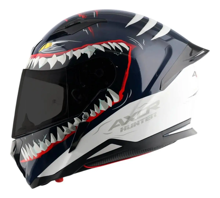 Casco Moto Integral Axor Hunter Alerón Doble Certificación