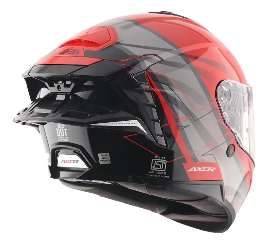 Casco Moto Axor Brutale Doble Visor Con Pinlock Incorporado Doble Alerón