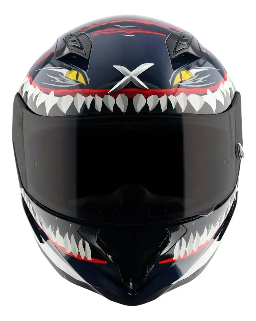 Casco Moto Integral Axor Hunter Alerón Doble Certificación