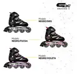 Rollers Patin Stark Black Extensible Ruedas Pu