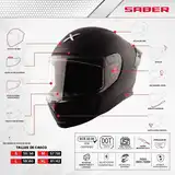 Casco Moto Integral Axor Saber Shadow Doble Certificación