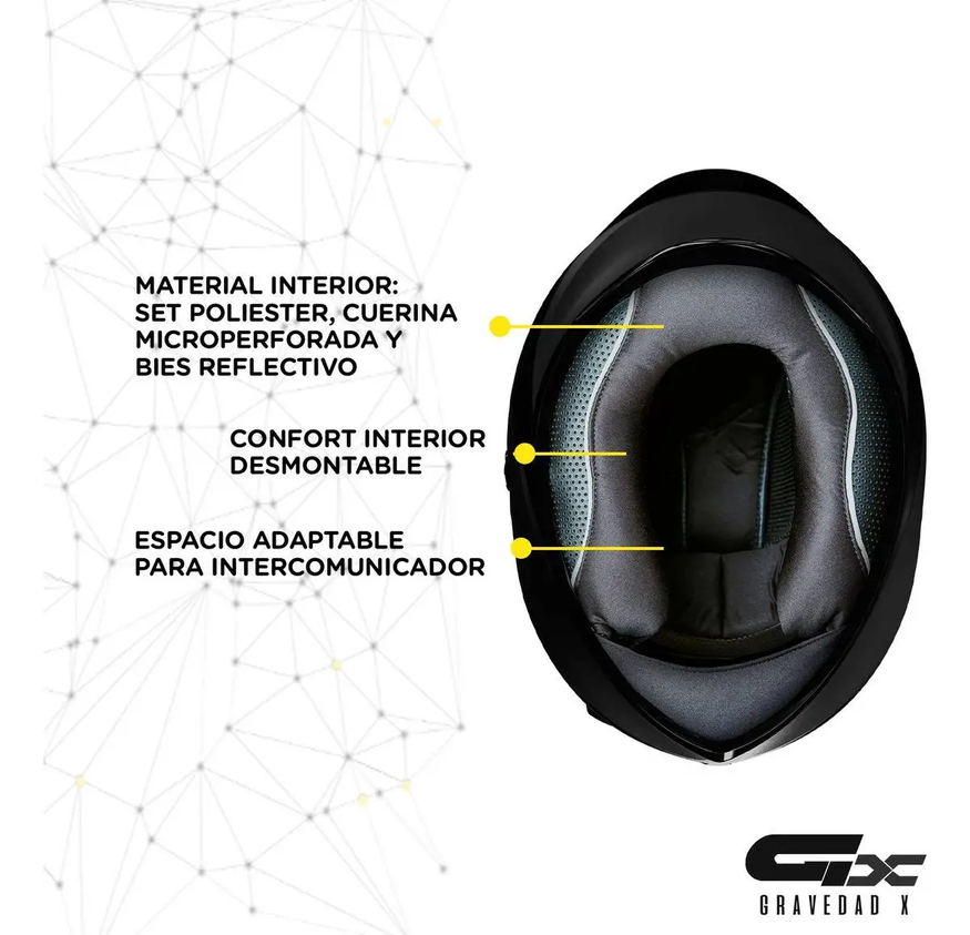 Casco Moto Integral Vertigo V50 Dark Full Aleron