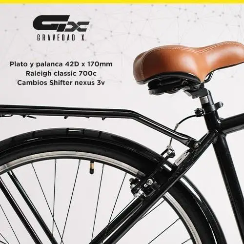 Bicicleta Raleigh Paseo Nexus R28 3v Aluminio