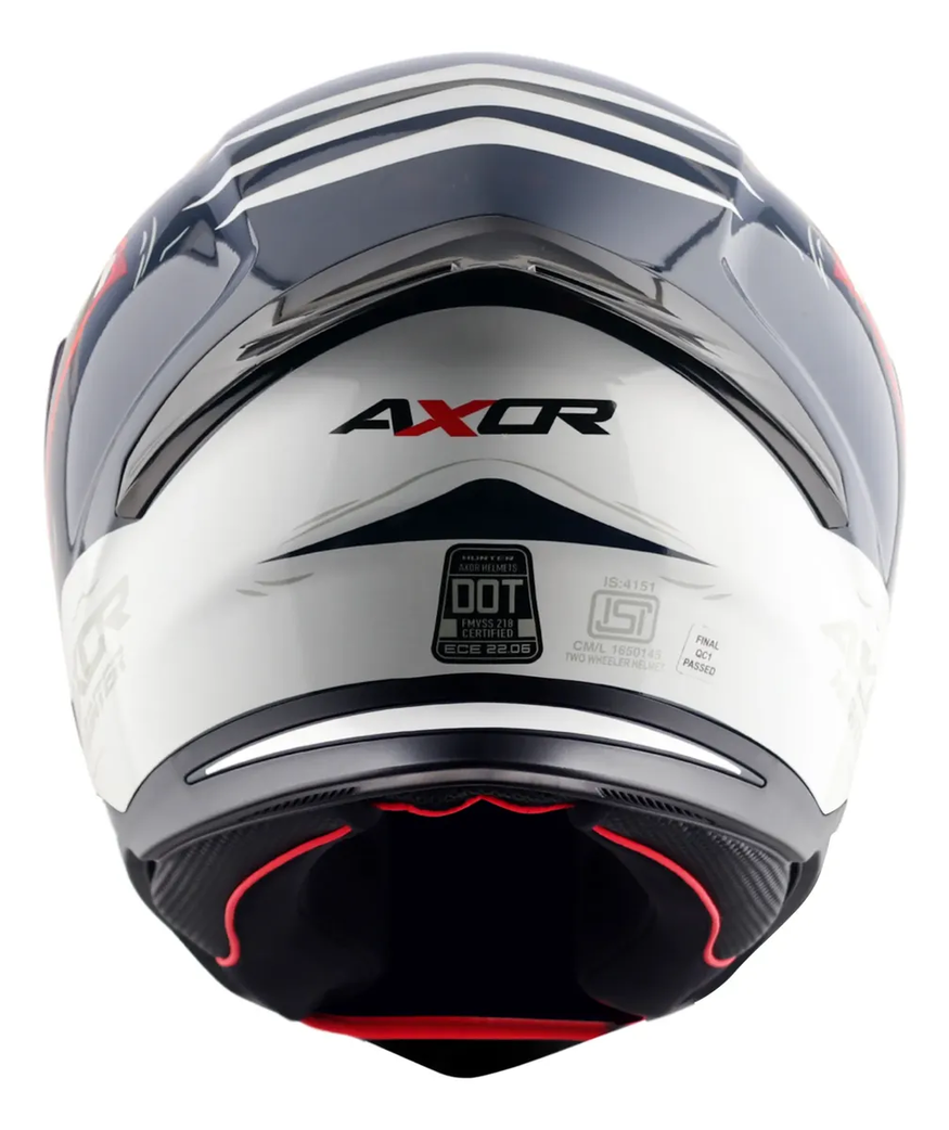 Casco Moto Integral Axor Hunter Alerón Doble Certificación