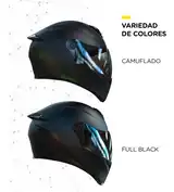 Casco Moto Integral Vertigo V50 Dark Full Aleron