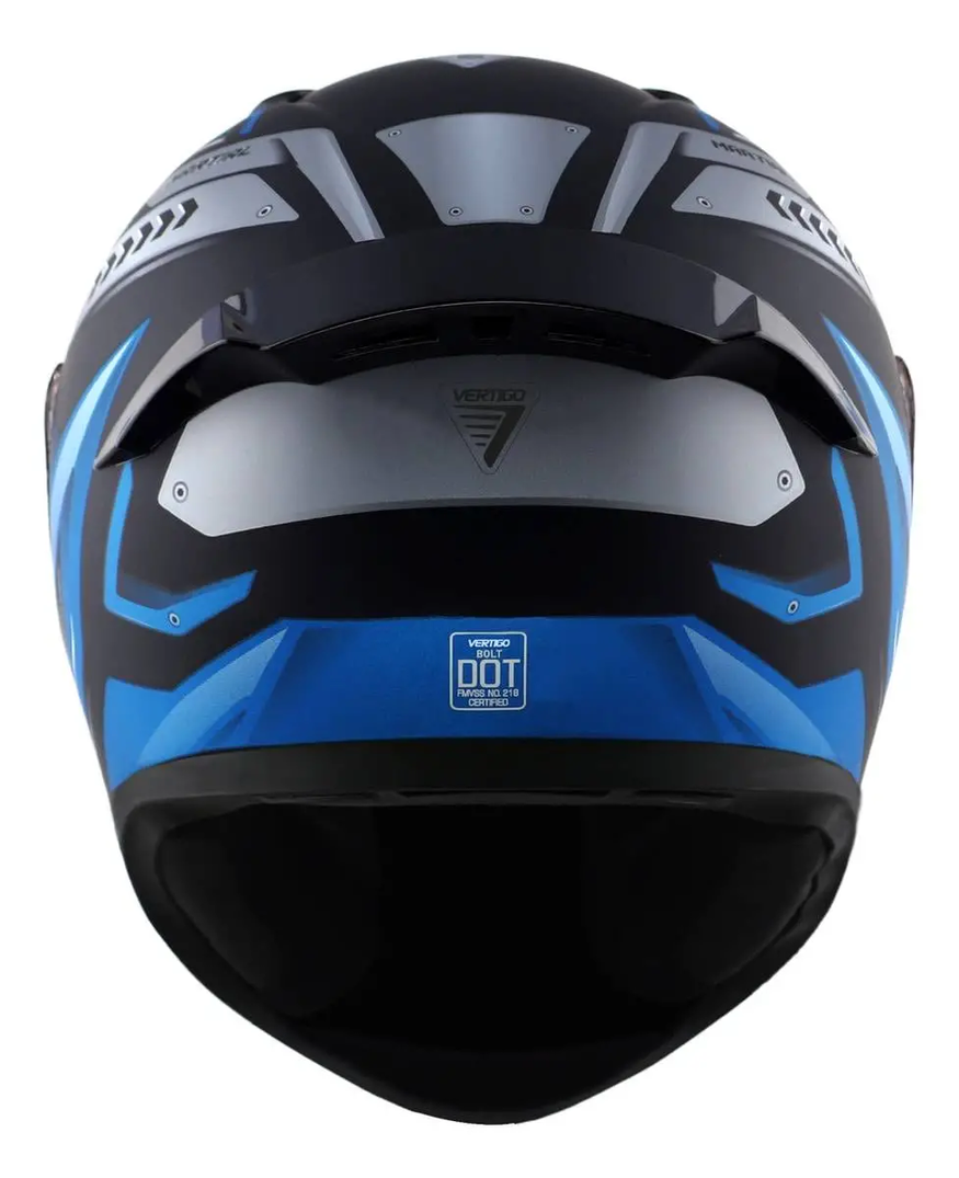 Casco Moto Integral Vertigo Bolt Martial Alerón Visor Fume
