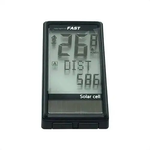 Ciclocomputador Inalámbrico P/ Bici Fast 18 Funciones Carga Solar