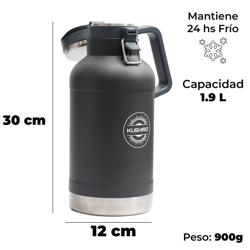 Termo Growler Kushiro 1.9lts Acero Inoxidable