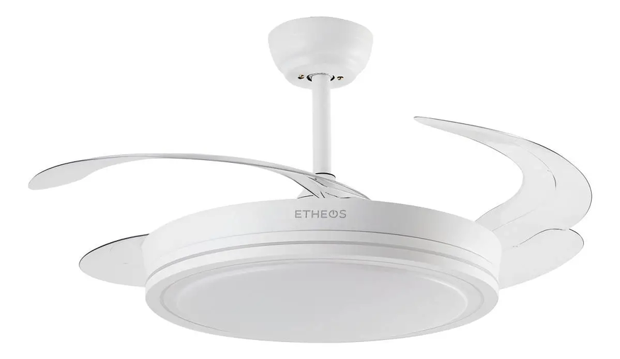 Ventilador De Techo Retráctil Etheos 100w Luz Led Control