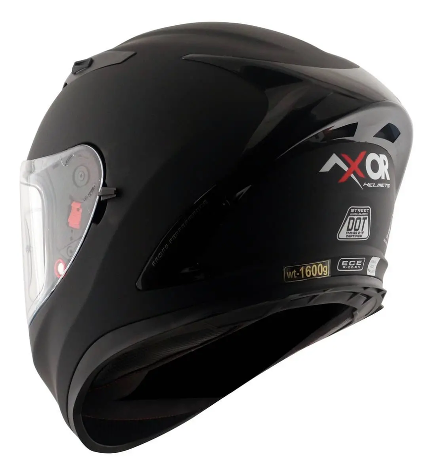 Casco Moto Integral Axor Street Solid Dos Visor Apto Pinlock