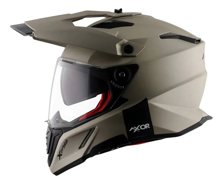 Casco Moto Axor X Cross Solid Enduro Doble Visor Apto Pinlock