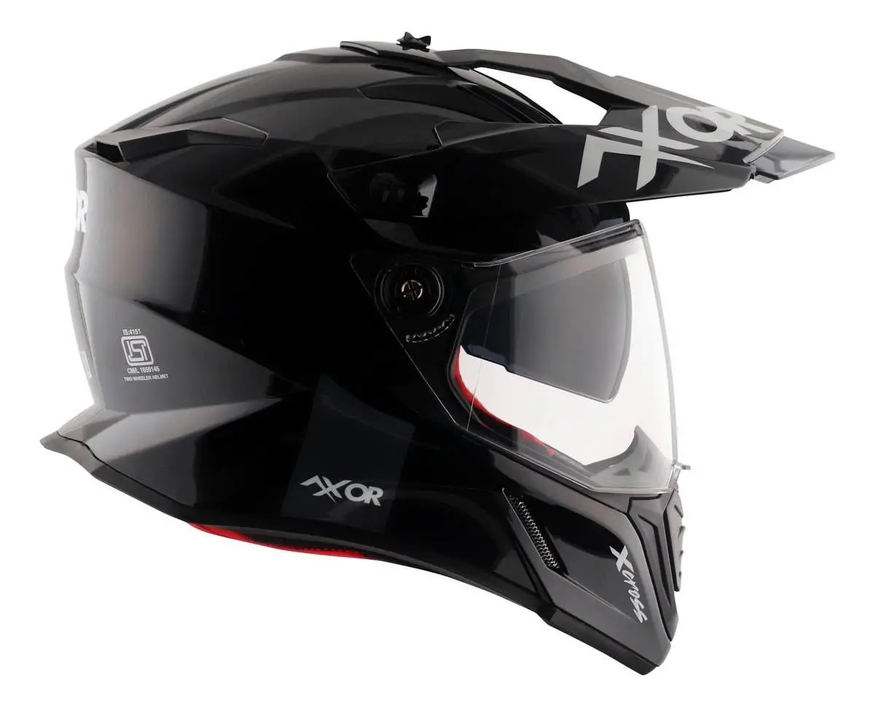 Casco Moto Axor X Cross Solid Enduro Doble Visor Apto Pinlock