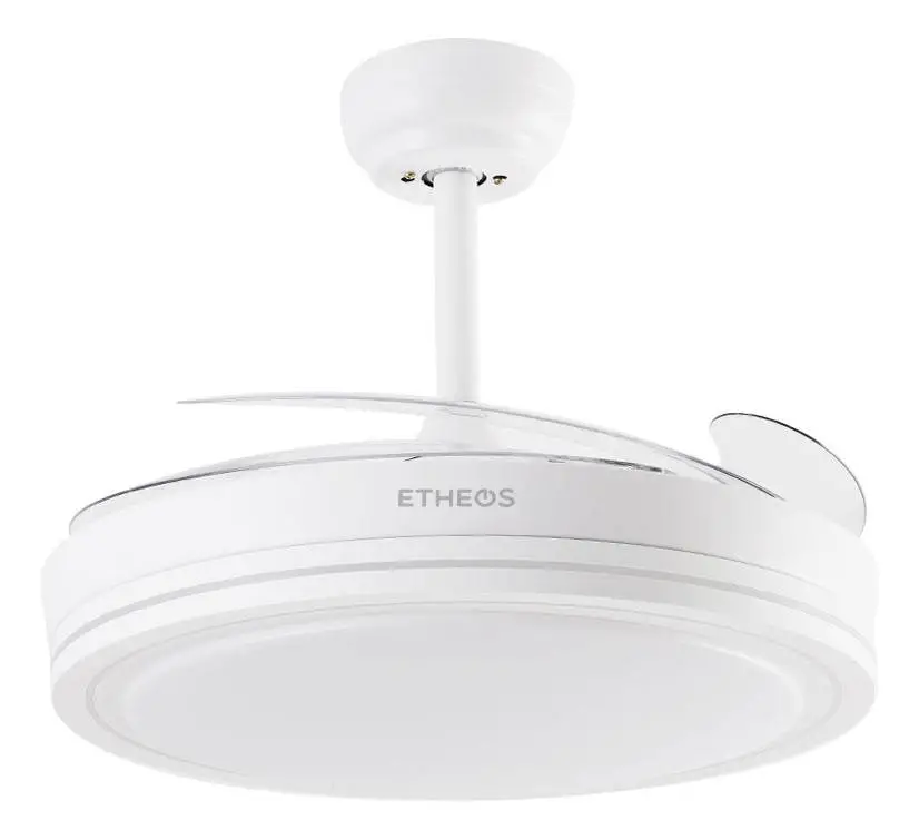 Ventilador De Techo Retráctil Etheos 100w Luz Led Control