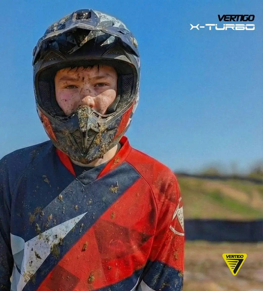 Casco Moto Vertigo Para Niños Enduro X-turbo Off Road
