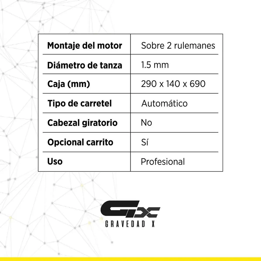 Bordeadora Eléctrica Carretel Automático 900w