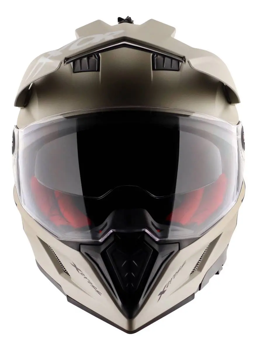Casco Moto Axor X Cross Solid Enduro Doble Visor Apto Pinlock