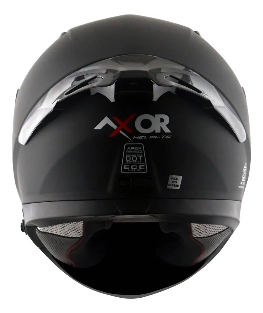 Casco Moto Integral Axor Apex SOLID Doble Visor Apto Pinlock