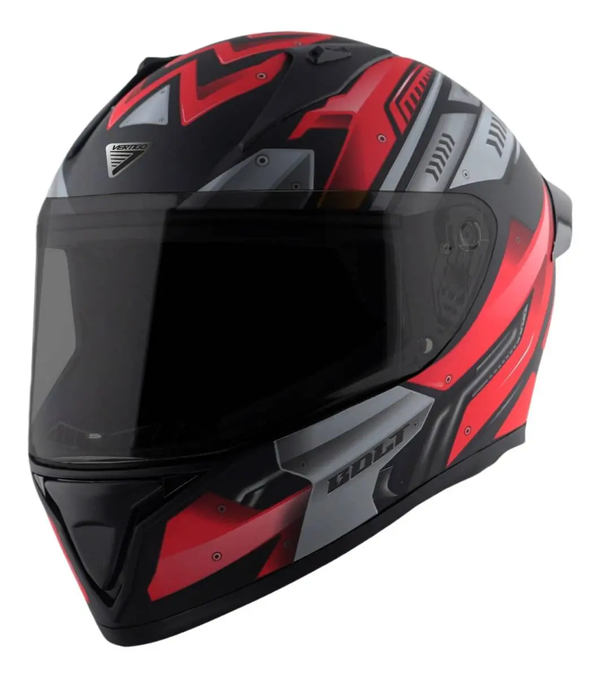 Casco Moto Integral Vertigo Bolt Martial Alerón Visor Fume