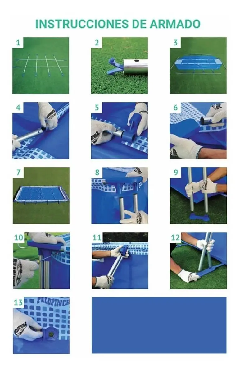 Pelopincho Rectangular 8000l Mosaico 2.25mx4.45m