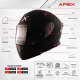 Casco Moto Integral Axor Apex SOLID Doble Visor Apto Pinlock