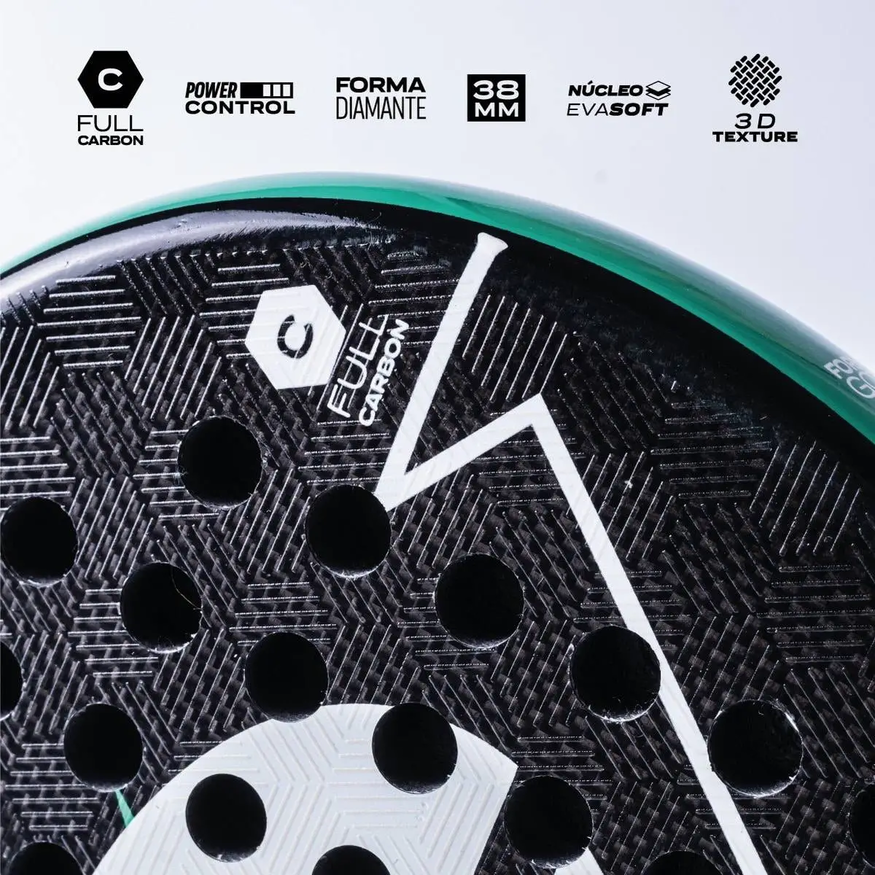 Paleta Padel Atila Bleda Gota Full Carbono Liviana