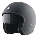 Casco Moto Abierto Retro Axor Jet Solid Visor Solar