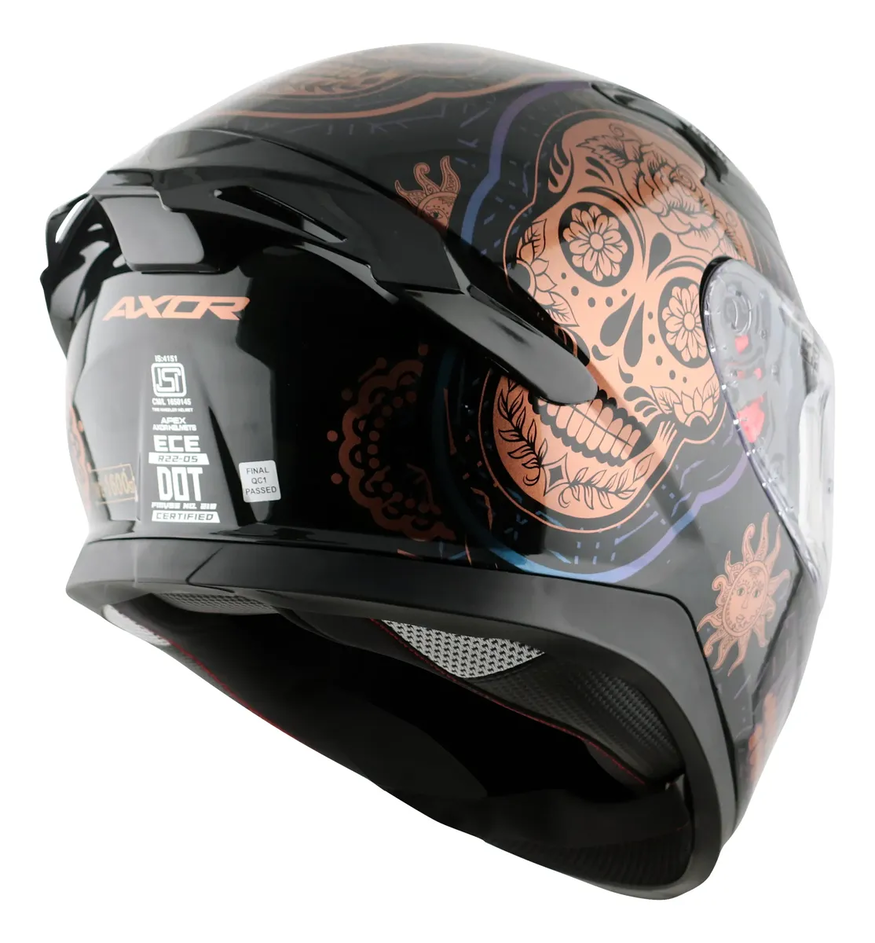 Casco Moto Integral Axor Apex GRAFICAS Doble Visor Apto Pinlock