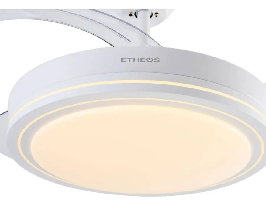 Ventilador De Techo Retráctil Etheos 100w Luz Led Control