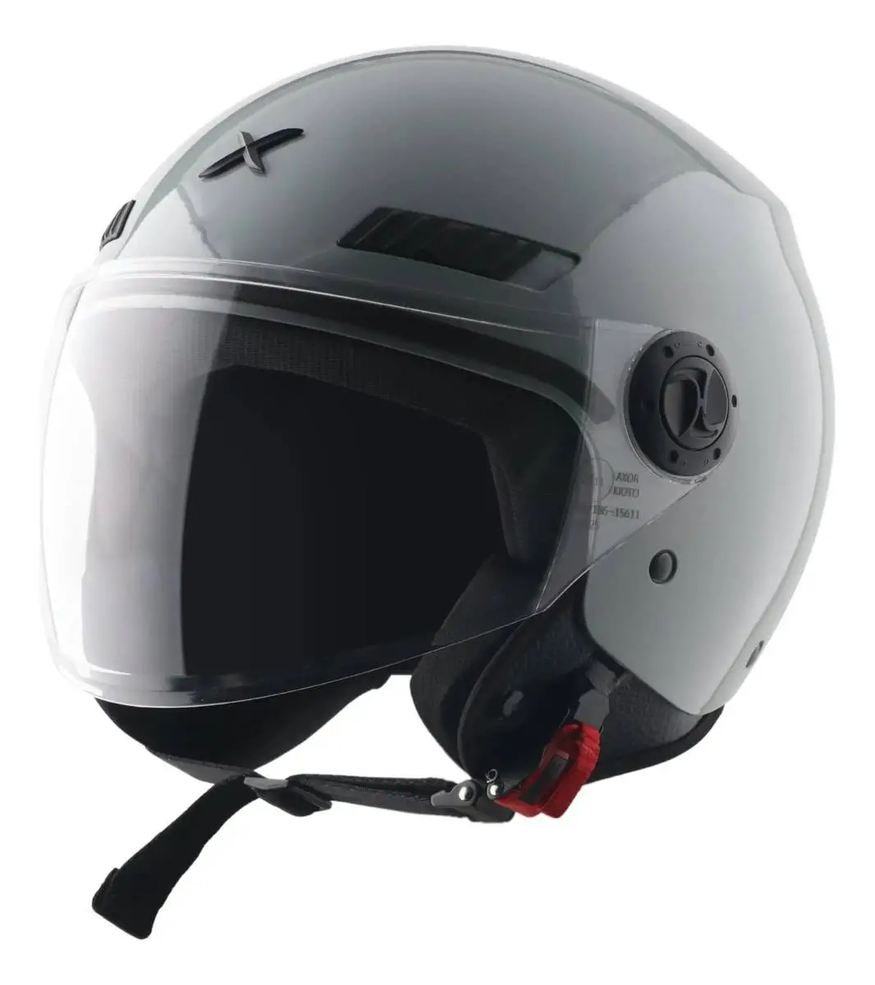 Casco Moto Abierto Con Visor Axor Kioto Solid Doble Certificación