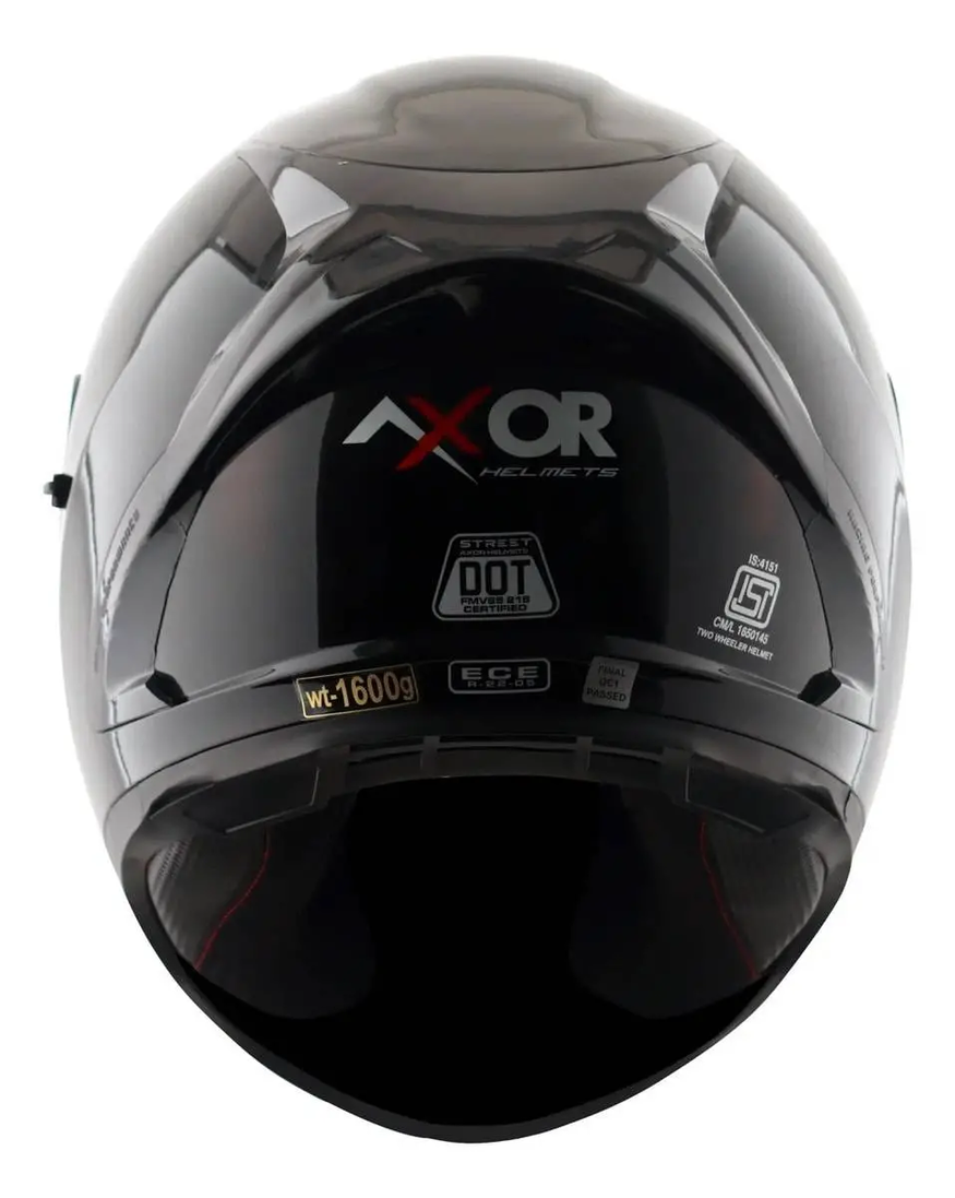 Casco Moto Integral Axor Street Solid Dos Visor Apto Pinlock