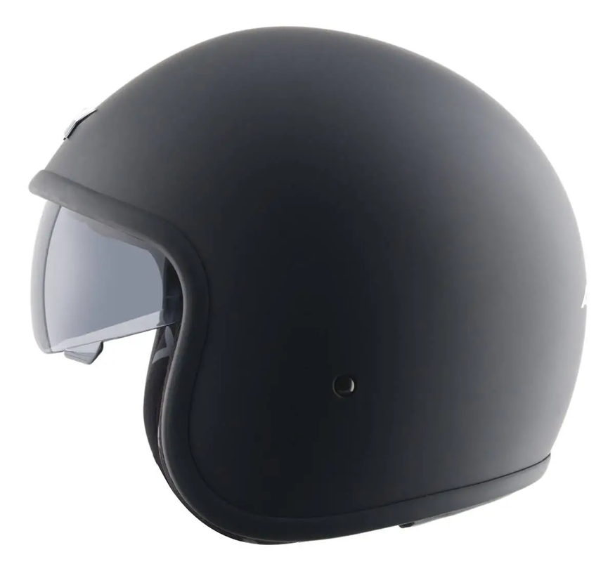 Casco Moto Abierto Retro Axor Jet Solid Visor Solar