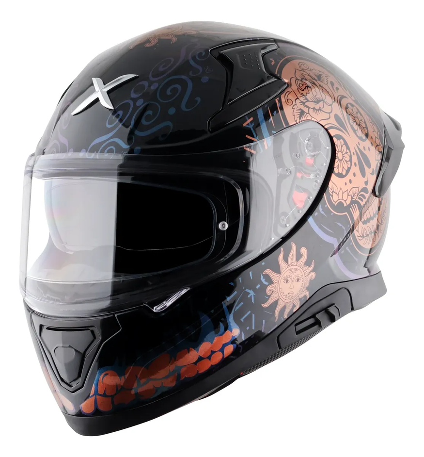 Casco Moto Integral Axor Apex GRAFICAS Doble Visor Apto Pinlock